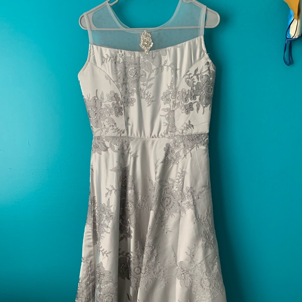 Silver Indian Fusion Outfit